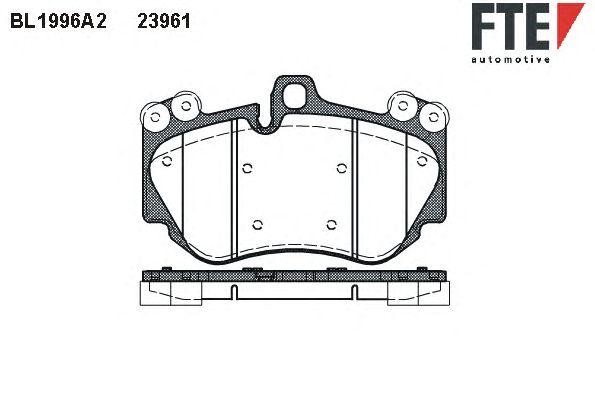 Комплект тормозных колодок, диско BL1996A2 FTE