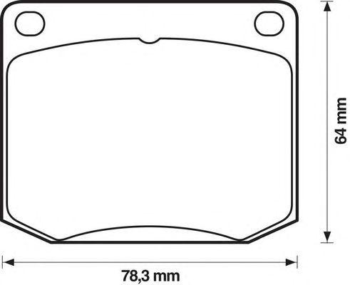 Комплект тормозных колодок, диско 571358B BENDIX JURID