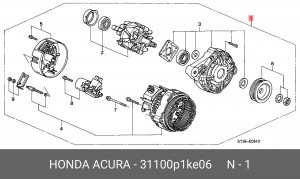 Генератор 31100P1KE06 HONDA