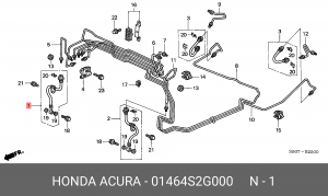 Тормозной шланг 01464S2G000 HONDA