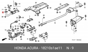 Выпускной трубопровод 18210S1AE11 HONDA