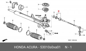 Осевой шарнир, рулевая тяга 53010S0XA01 HONDA