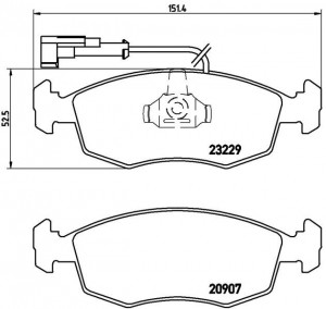 Комплект тормозных колодок, диско P 23 063 BREMBO