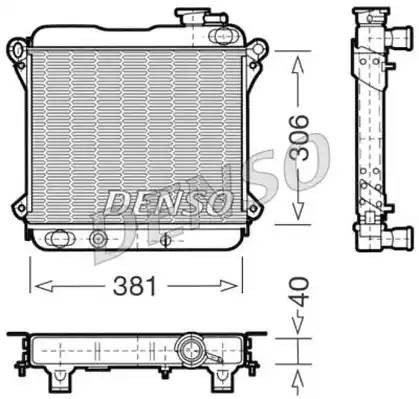 Радиатор, охлаждение двигател DRM09001 DENSO