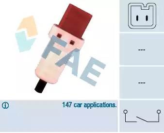 Выключатель фонаря сигнала торможения 24896 FAE