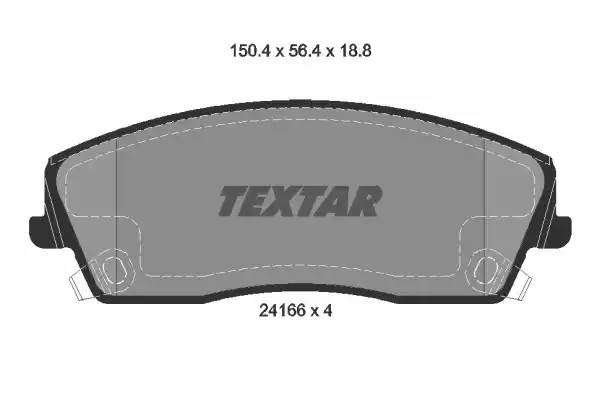Комплект тормозных колодок, диско 2416601 TEXTAR