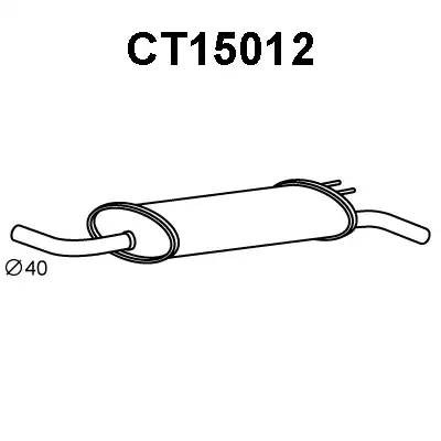 Глушитель выхлопных газов конечный CT15012 VENEPORTE
