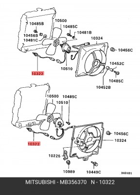 Датчик температуры охлаждающей жидкости MB356370 MITSUBISHI