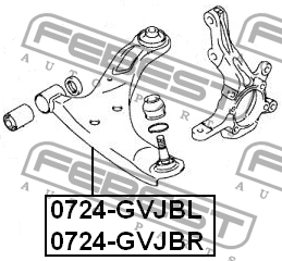 Рычаг подвески 0724-GVJBR FEBEST