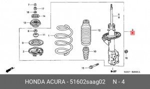 Амортизатор 51602SAAG02 HONDA