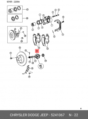 Комплект подшипника ступицы колеса 5241067 CHRYSLER