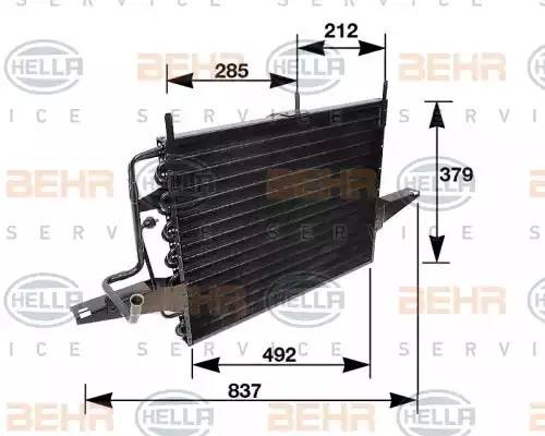 Конденсатор, кондиционер 8FC351035691 HELLA
