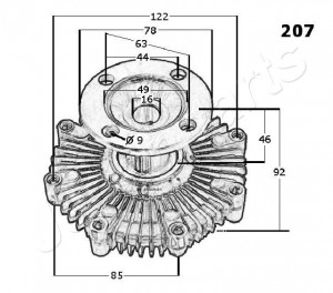 Сцепление, вентилятор радиатора VC-207 JAPAN PARTS GROUP