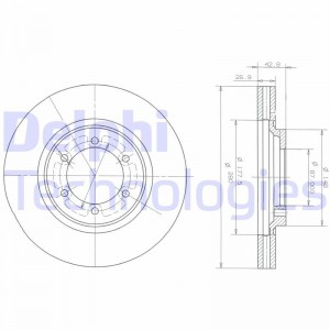 Тормозной диск BG3936 DELPHI