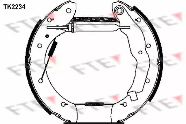 Комплект тормозных колодок TK2234 FTE