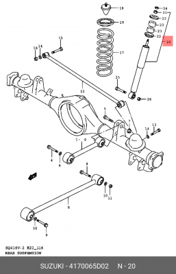 Амортизатор 41700-65D02 SUZUKI