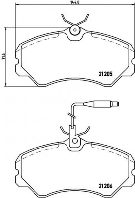Комплект тормозных колодок, диско P23023 BREMBO