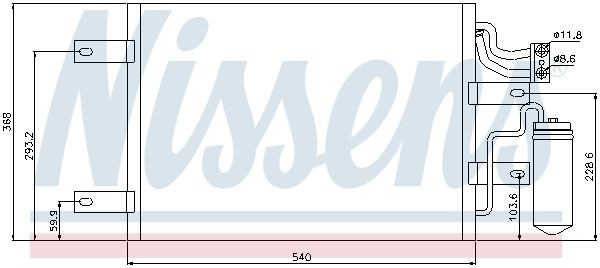 Конденсатор, кондиционер 94882 NISSENS