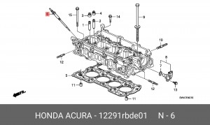 Свеча накаливания 12291RBDE01 HONDA