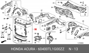 Панель передняя 60400TL1G00ZZ HONDA