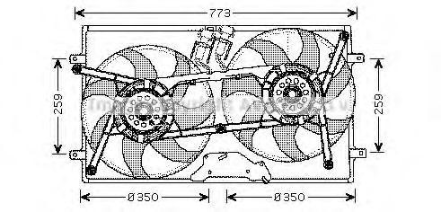 Вентилятор, охлаждение двигателя VW7505 AVA
