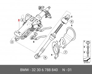Колонка рулевая 32 30 6 788 840 BMW