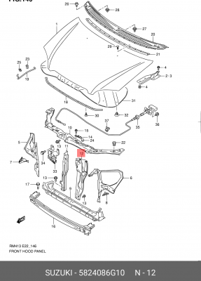 Деталь 58240-86G10 SUZUKI