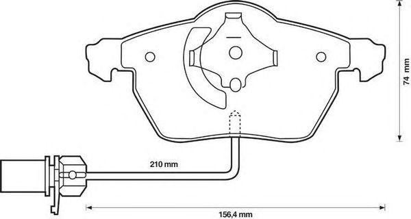 Комплект тормозных колодок, диско 573037B BENDIX JURID