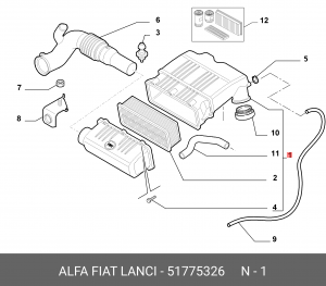 Фильтр воздушный 51775326 ALFA FIAT LANCIA