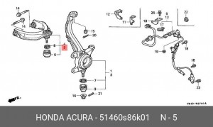 Рычаг подвески 51460-S86-K01 HONDA