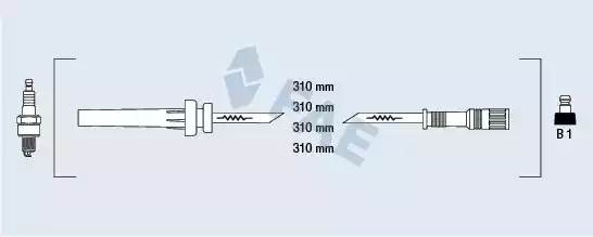 Ккомплект проводов зажигания 83984 FAE