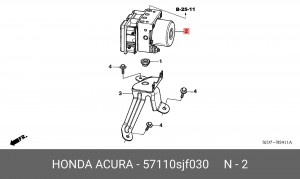 Гидроагрегат, тормозная система 57110SJF030 HONDA