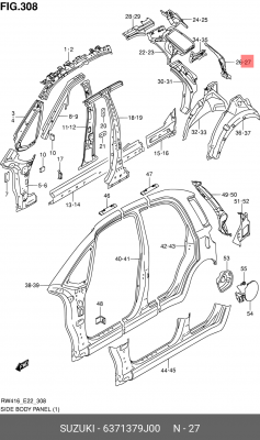 Деталь 63713-79J00 SUZUKI