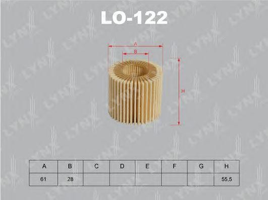 Фильтр масляный двигателя LO-122 LYNXAUTO