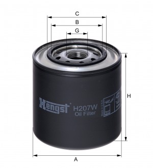 Масляный фильтр H207W HENGST