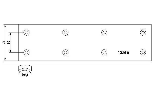 Комплект тормозных башмаков, барабанные тормоза 1319302 TEXTAR