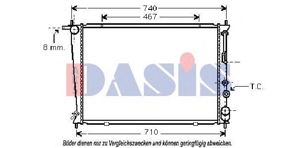 Радиатор, охлаждение двигател 560003N AKS DASIS