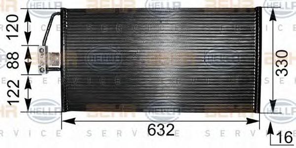 Конденсатор, кондиционер 8FC 351 038-801 HELLA