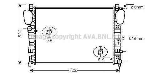 Радиатор охлаждения ДВС MS2309 AVA