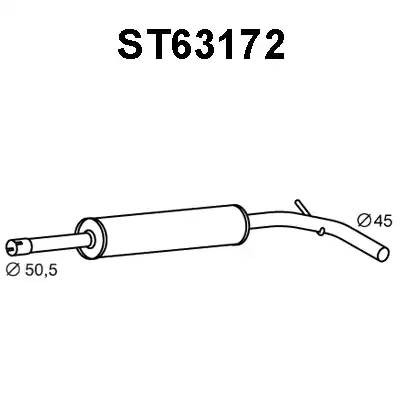 Предглушитель выхлопных газов ST63172 VENEPORTE