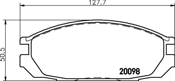 Комплект тормозных колодок, диско 2009801 TEXTAR