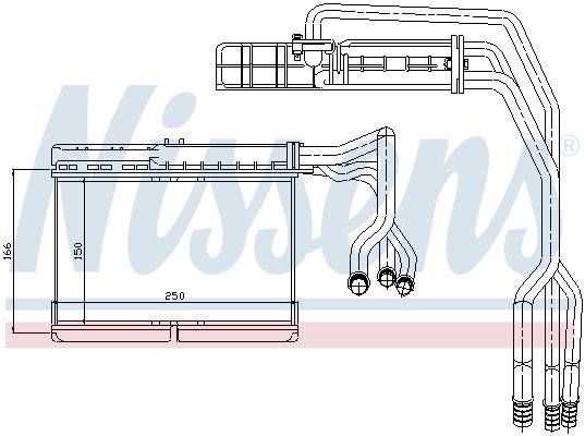 Теплообменник, отопление салона 70506 NISSENS