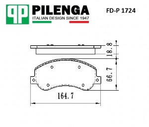 Колодки тормозные дисковые FDP1724 PILENGA