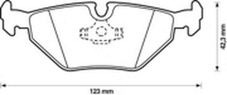 Комплект тормозных колодок, диско 571387B BENDIX JURID
