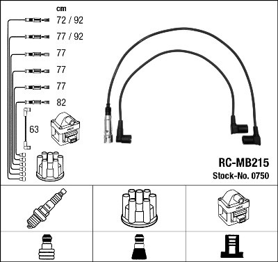 Ккомплект проводов зажигания RCMB215 NGK NTK