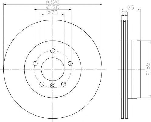 Тормозной диск MDC1660 MINTEX