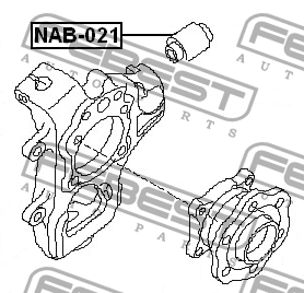 Сайлентблок - втулка амортизатора подвески NAB-021 FEBEST