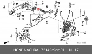 Деталь 72142S9AM01 HONDA