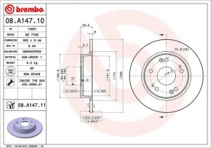 Диск тормозной 08A14710 BREMBO