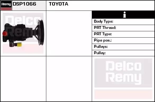 Гидравлический насос, рулевое управление DSP1066 DELCO REMY